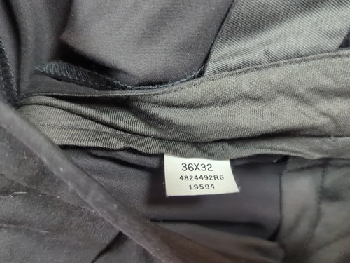 Pantalones Polo Ralph Lauren 35x32 negros plisados chinos elásticos puños mezcla de algodón - Imagen 3 de 11