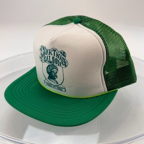 Vintage Mark Twain Saloon Virginia City Nevada Trucker Hat Rope Snapback