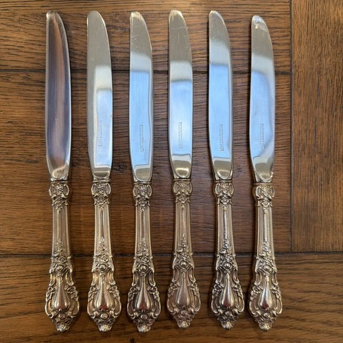 Eloquence by Lunt Sterling Silver Set of 6 Dinner Knife 9 Inch Sterling Handles