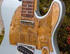 Pickguard + handcrafted control, recycled wood, Telecaster guitars