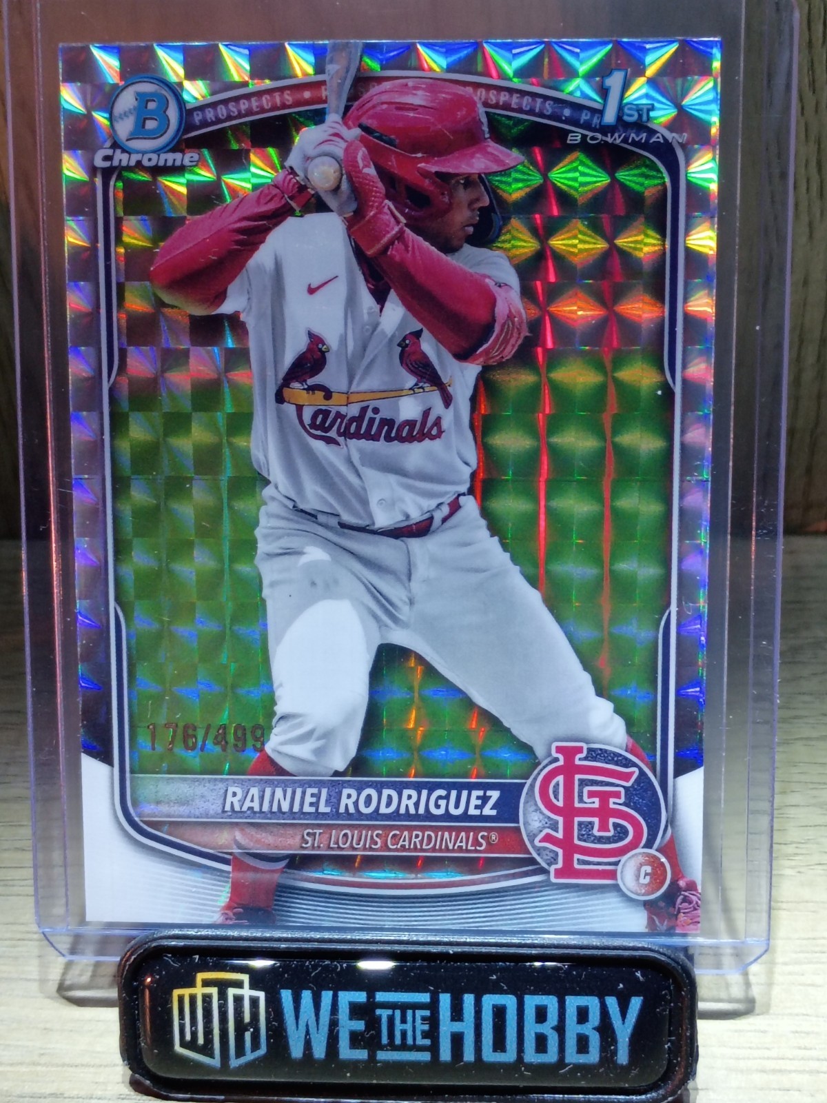 2025 Bowman Chrome Prospects Rainiel Rodriguez #BCP-200, Geometric/499