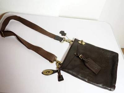 Mulberry Leder Umhängetasche   Dunkelbraun   ca. 25x26 cm   Top Zustand