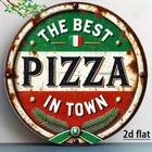 Vintage Italian Pizza Tin Metal Signs Home Décor Suitable for Restaurants "The B