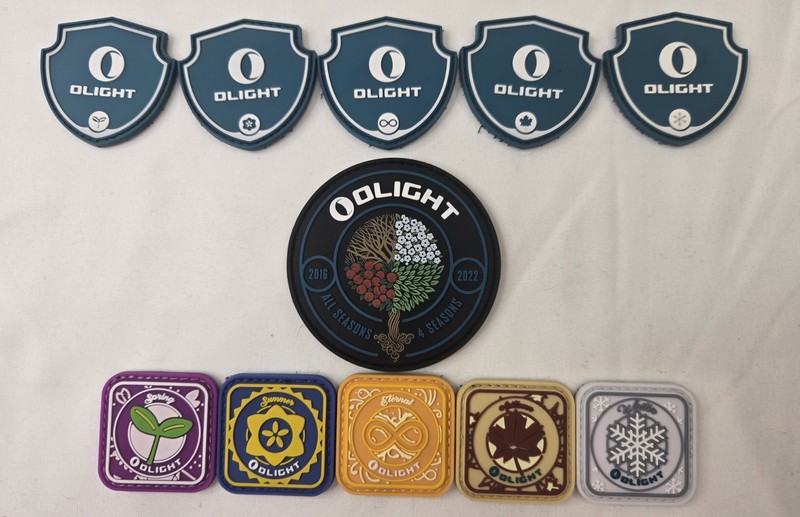 Olight Seasons PVC Patch LOT Spring,Summer,Eternal,Fall,Winter Sheilds **Rare**