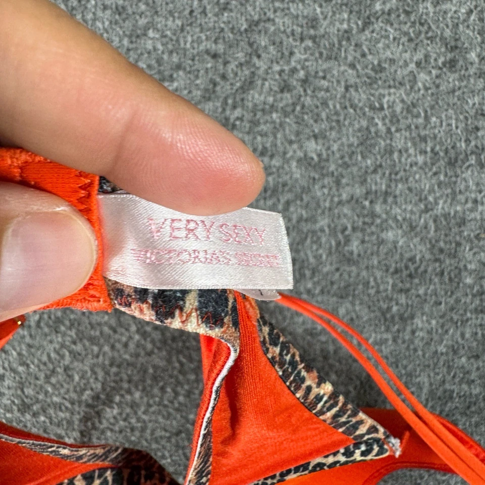 Sujetador push up acolchado naranja 34B muy sexy para mujer Y2K VICTORIA'S SECRET Foto 3 de 4