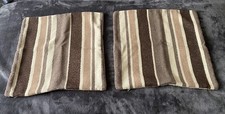 2 X Cuscini Casa Primark Quadrati 45 X 45cm Marrone Mix Modelli Reversibili Ottime Condizioni