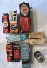 Mixed Lot Vtg Electron Vacuum Tubes Ken-rad GE CBS True Tone Magnavox Army Navy