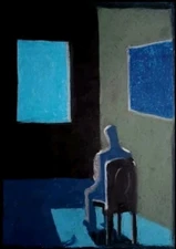 Modern Art Oil Chalk On A4 Paper, Modern Abstract Art