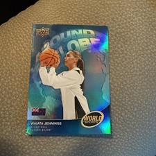 Waiata Jennings 2025 UD World of Sports Around The Globe Blue Foil Parallel