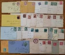 Vintage US Stamps Early Covers Collection - Lot Of 30 From 1880s-1920s