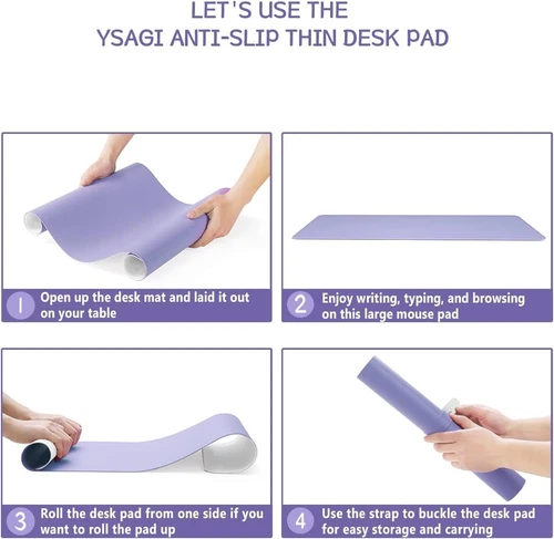 Desk Pad Office Desk Mat Pad PU Leather Waterproof Desk Mat Laptop Mat Dual-Side - Picture 30 of 39