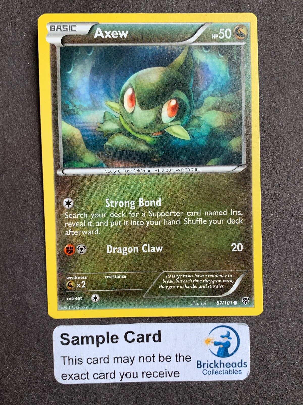 Axew 67/101 Common | Black & White 10: Plasma Blast | Pokemon Card