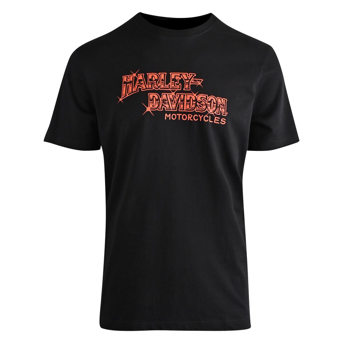 ★Harley Davidson★ Open BS Silk Short Sleeve T-Shirt Black Harley-Davidson Men's H-D Skull Badge Short Sleeve T-Shirt