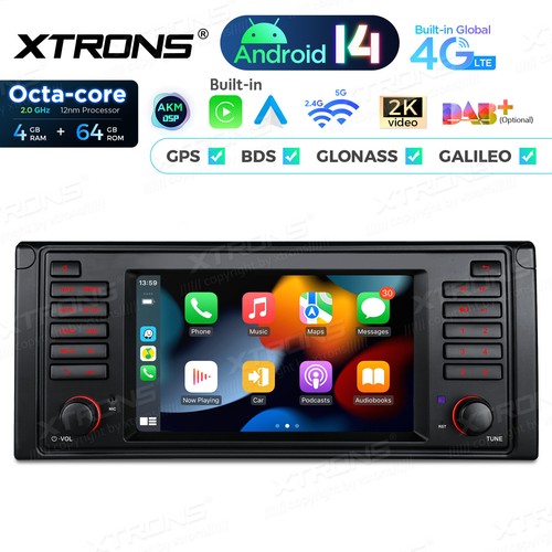 CarAutoPlay 8-Kern Android 14 Autoradio 4G 64G 7" GPS Navi WiFi USB für BMW E39 - Bild 5 von 24