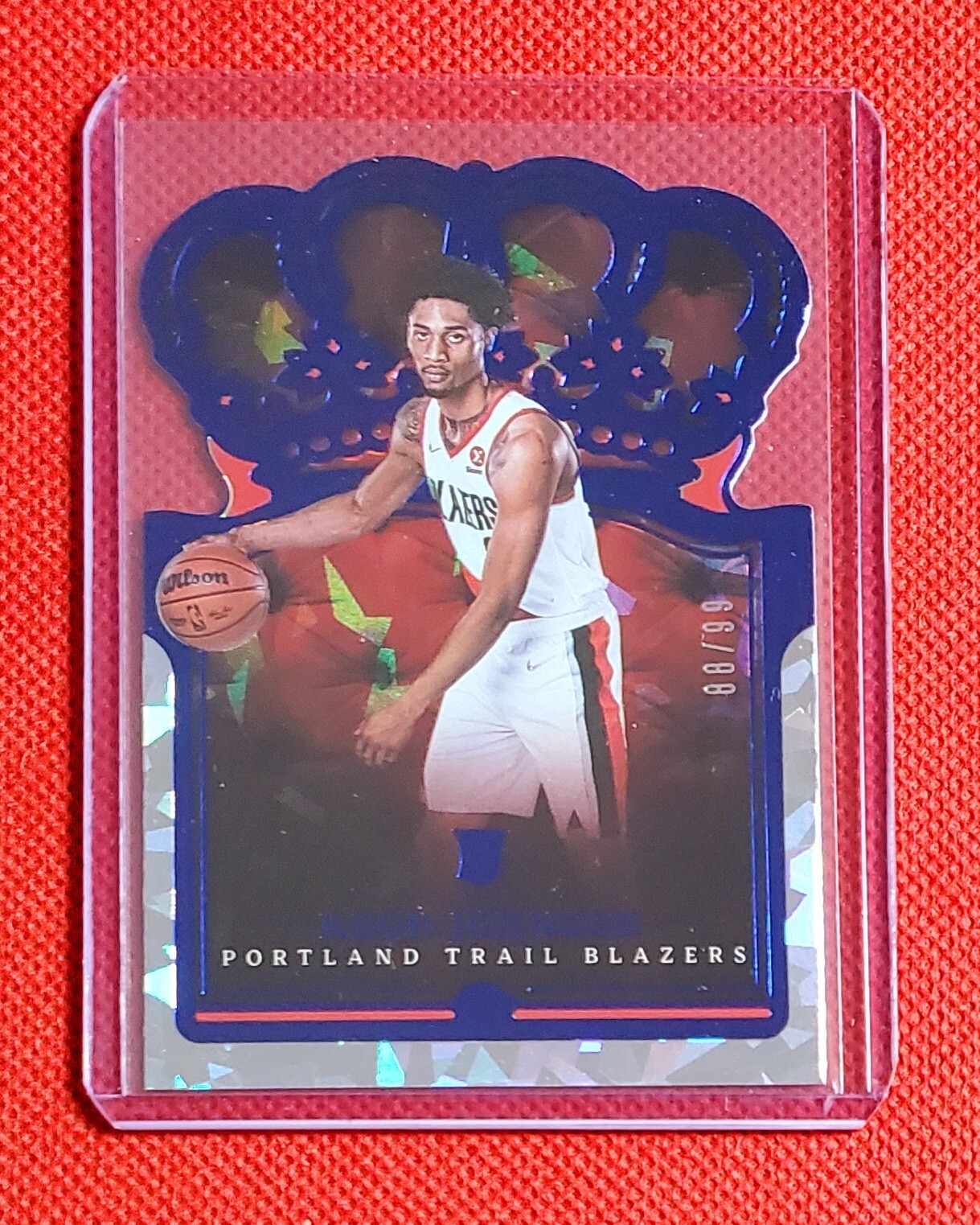 88/99 Keon Johnson 2021-22 Panini Crown Royale Blue Crystal #63 Rookie RC