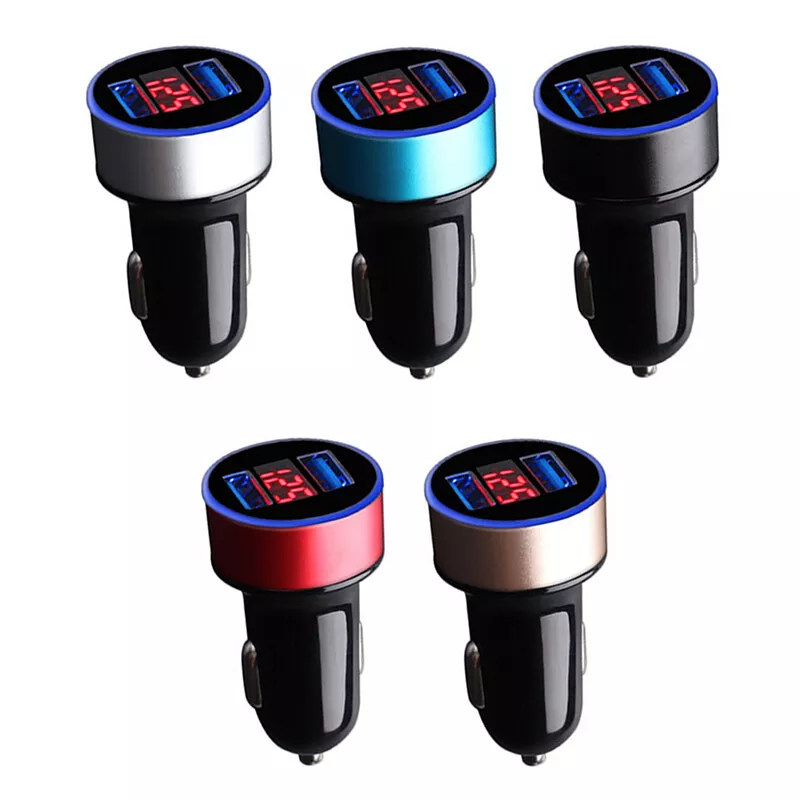Mobile Phone Car Charger 3.1A LED Display USB Charger Fast Charging for PhoOR