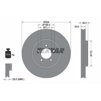 Textar 2X Bremsscheibe Vorne Ø326 Mm InnenbelüFtet FüR Jaguar S-Type X200 3.0