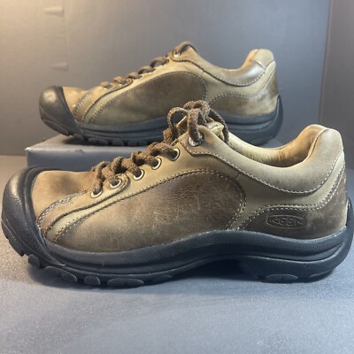 Keen Briggs II Brown Leather Hiking Sneaker Shoes Womens Size 8.5