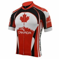 Retro Mens Canada Cycling Jersey Tops Bicycle Jersey Cycling Shirt Bike Jersey