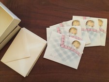 Vintage Box Hallmark Baby Birth Announcements Greeting Cards Unused