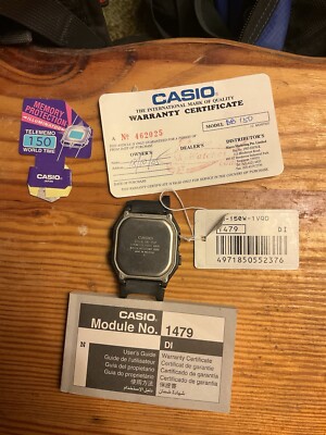 Casio DB-150 Data Bank Watch Module 1479 with Manual And Tags