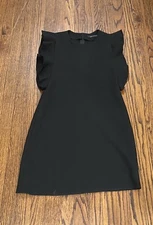 Zara Black Flutter Sleeve Dress M