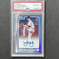 2017 Panini Donruss #SS-JM Joe Musgrove Signed Card PSA Slabbed Auto Grade 10 As