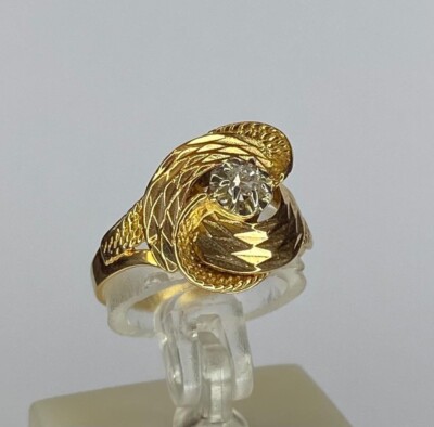 Belle Bague en Or Jaune 18 K / Diamant / Réf MP2435