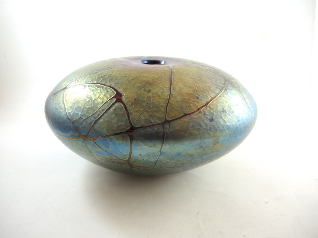 Vintage 1988 Australian Colin Heaney Art Glass Vase Cape Byron Art