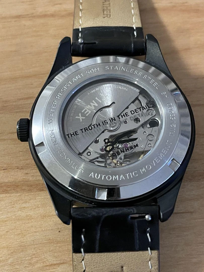 TIMEX x DENHAM Collaboration Men’s Watch Automatic Analog 42mm Black Scissors