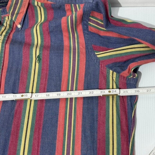 Ralph Lauren Shirt Long Sleeve Mens Size XL Multicolor Stripe Button Down Cotton - Picture 5 of 6