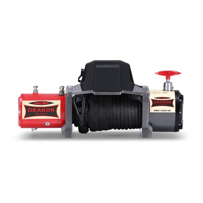 Dragon Winch Elektrische Seilwinde 24V 12000lbs 5443kg | Kunststoffseil 20m IP67