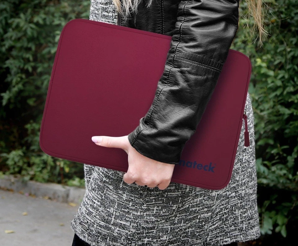 Inateck LC1502 Red 15" Laptop Sleeve Case Bag Protector Water Repellent Neo - Image 3 of 4