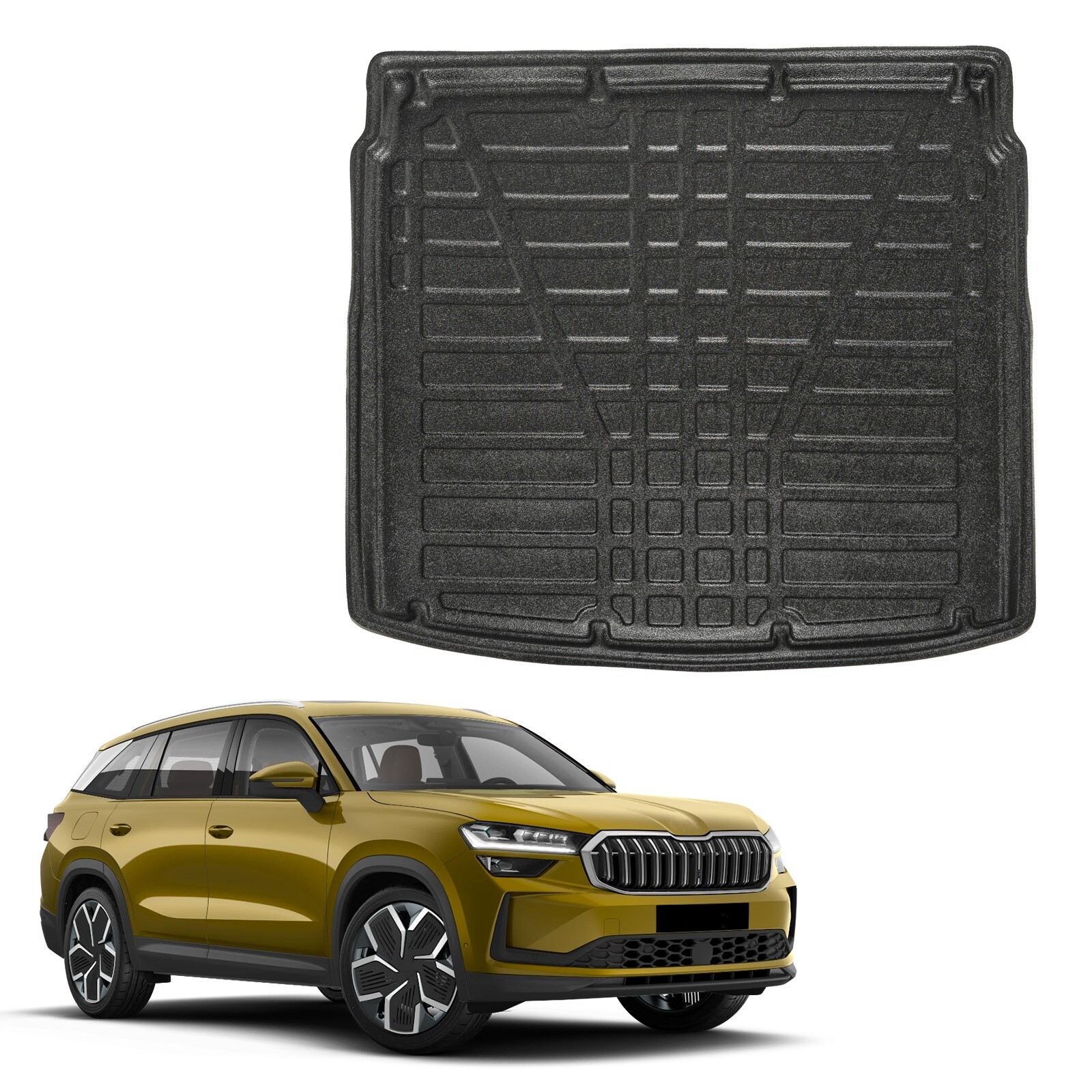 Tapis de coffre Skoda Kodiaq 5 places depuis 2024 en TPE premium