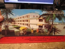 S1 Oversize Big Jumbo Size Postcard FLORIDA Lauderdale by the Sea Pettit's Motel