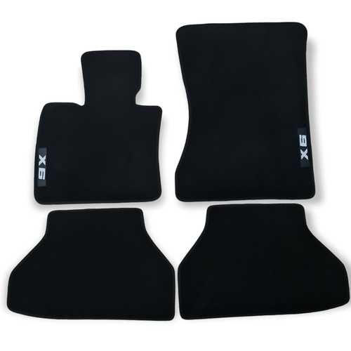 Car Floor Mats Velour For BMW X6 E71 MX6 Waterproof Black Carpet Auto