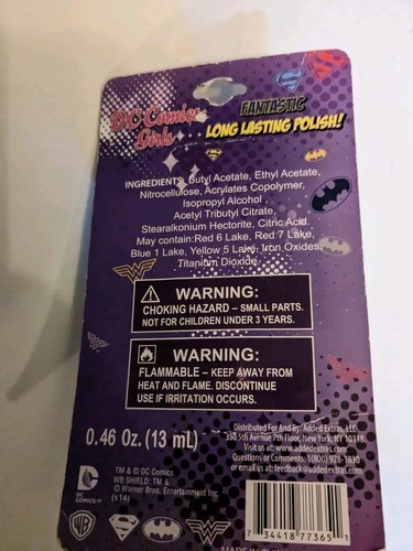 DC Comic girls nail polish and hand antiseptic hand cleansing gel - Picture 8 of 8