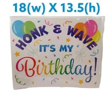 Celebrate It Yard Sign Honk & Wave It's My Birthday 3 Piece 18" x 13.5"