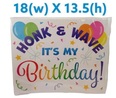 Celebrate It Yard Sign Honk & Wave It's My Birthday 3 Piece 18'' x 13.5''