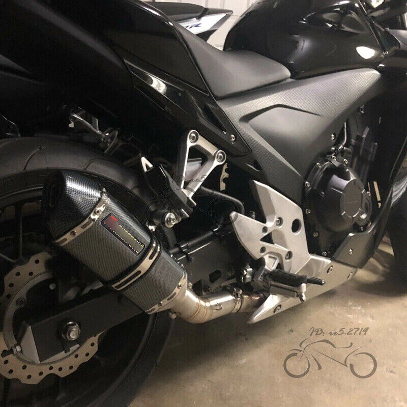 Deslizable para Honda CBR500R CB500X CB500F 2013-15 tubo de escape medio silenciador puntas 370 mm Foto 4 de 4