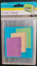 CUTTLEBUG  Provo Craft Frills Embossing Folders 37-1172 Dots Flowers Borders