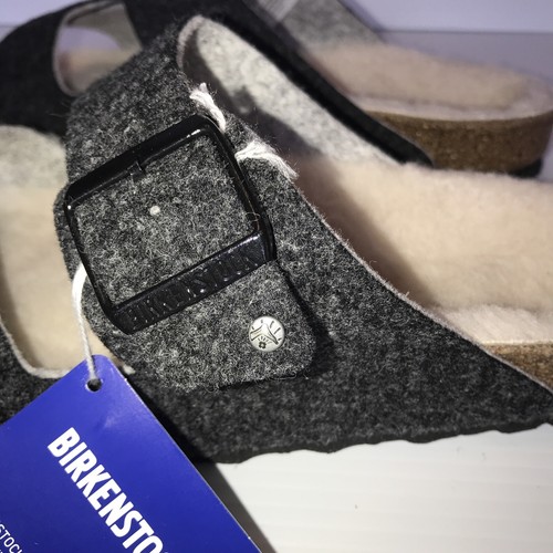 Sandali Birkenstock Arizona Rivet Slides Grigio Scuro Da Uomo 12 M - Foto 11 di 21