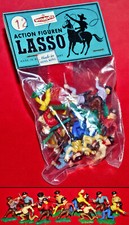 12 WESTERN FIGUREN STECKFIGUREN HONG KONG 70er COWBOYS   TIMPO BODENPLATTE