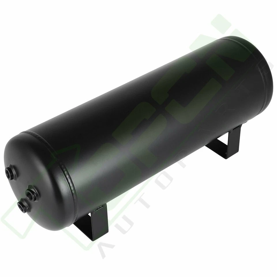 Tanque de aire de 2,5 galones y 6 puertos para compresor de bocina de tren suspensión neumática 200 PSI Foto 2 de 4