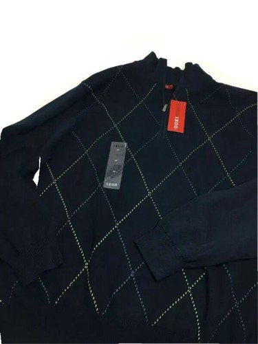Men’s Izod 1/4 Zip Cotton Argyle Sweater •Size S *NWT - Picture 4 of 6