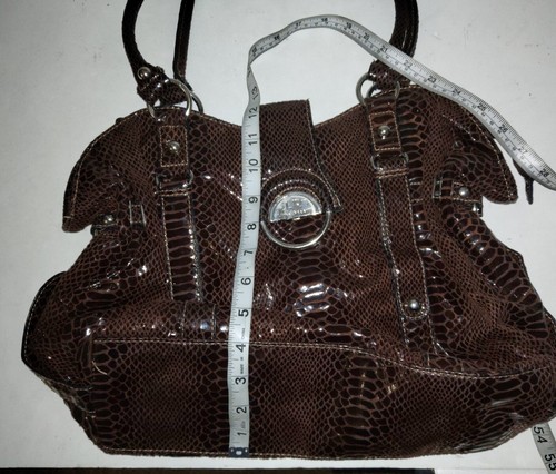 Línea Rossetti Brown Animal Print Hand Bag Shoulder Strap Bag Purse - Picture 6 of 11