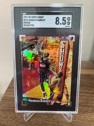 CHARLES BARKLEY 1997 TOPPS FINEST BRONZE REFRACTOR SGC 8.5