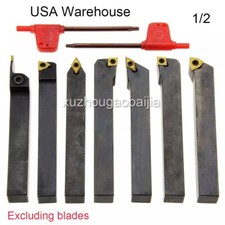 Carbide Indexable Turning Tool 1/2" 7 pc Lathe Tool Bit Set Thread Holder