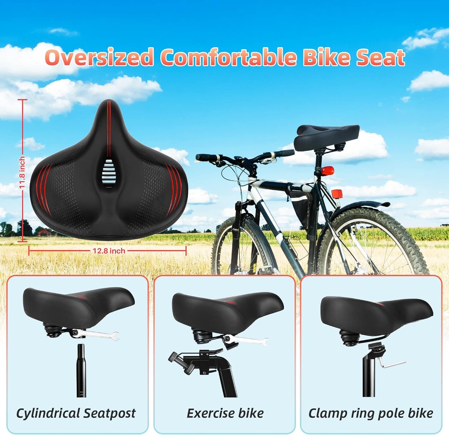 Comfort Bike Schwinn Ic4 Seat Stationary Bike Seat Cushion Gel