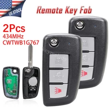 2 For 2014 2015 2016 2017 2018 2019 2020 Nissan Rogue 3B Flip Car Key Remote Fob